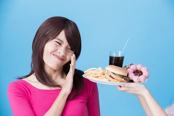 Rifiuto della dieta dannosa