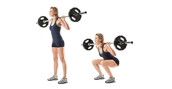 Squat con un bar